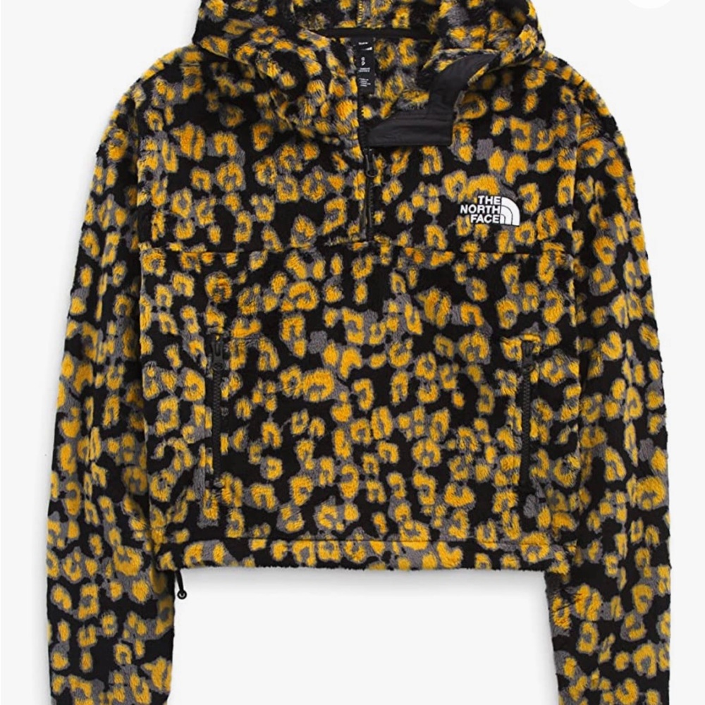 The North Face osito cropped pullover (leopard print)